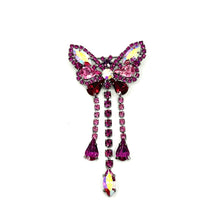 Load image into Gallery viewer, Nicky Butler Fashion Pink Multi Color Crystal Butterfly Brooch