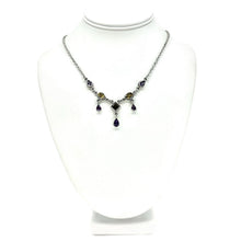 Load image into Gallery viewer, Nicky Butler SS Amethyst Multi Gem Pear Drop Necklace