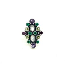 Load image into Gallery viewer, Nicky Butler SS Amethyst Multi Gem Mosaic Ring