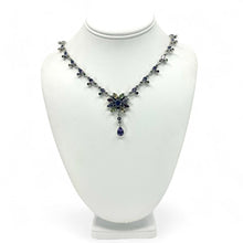 Load image into Gallery viewer, Nicky Butler SS Amethyst Multi Gem Flower Drop Necklace