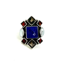 Load image into Gallery viewer, Nicky Butler SS Lapis Lazuli Multi Gem Ring