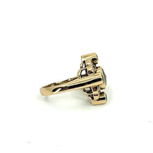 Load image into Gallery viewer, Nicky Butler Bronze Aqua Quartz Multi Gem Openwork Ring