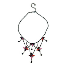 Load image into Gallery viewer, Nicky Butler Fashion Red Multi Color Crystal Chandelier Necklace