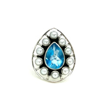 Load image into Gallery viewer, Nicky Butler SS Ocean Blue Quartz Bold Pear Ring