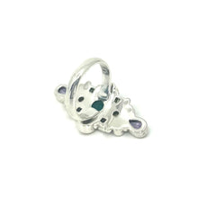 Load image into Gallery viewer, Nicky Butler SS Green Chalcedony Multi Gem Knuckle Ring