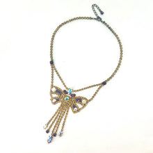 Load image into Gallery viewer, Nicky Butler Fashion Marigold &amp; Multi Color Crystal Butterfly Drop Necklace