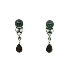 Load image into Gallery viewer, Nicky Butler SS Garnet Multi Gem Drop Earrings