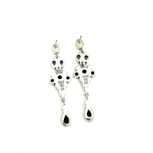 Load image into Gallery viewer, Nicky Butler SS Garnet Multi Gem Pear Drop Earrings