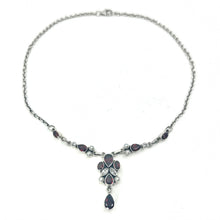 Load image into Gallery viewer, Nicky Butler SS Garnet Multi Gem &amp; FWP Necklace