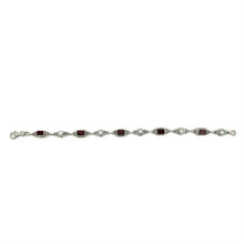 Load image into Gallery viewer, Nicky Butler SS Garnet &amp; Freshwater Pearl Line Bracelet