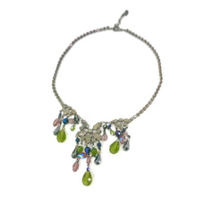 Load image into Gallery viewer, Nicky Butler Fashion Olivine Green Crystal Multi Color Drop Necklace