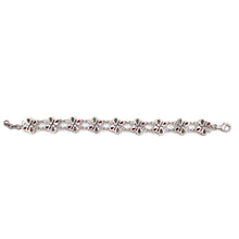 Load image into Gallery viewer, Nicky Butler SS Garnet Multi Gem Scroll Line Bracelet