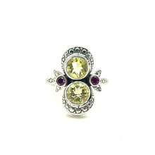 Load image into Gallery viewer, Nicky Butler SS Lemon Quartz Multi Gem Ring