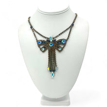 Load image into Gallery viewer, Nicky Butler Fashion Marigold &amp; Multi Color Crystal Butterfly Drop Necklace