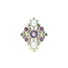 Load image into Gallery viewer, Nicky Butler SS Amethyst Multi Gem Caviar Bead Ring