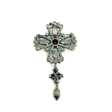 Load image into Gallery viewer, Nicky Butler Fashion Blue Multi Crystal Maltese Cross Brooch