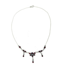 Load image into Gallery viewer, Nicky Butler SS Garnet Gemstone Drop Necklace