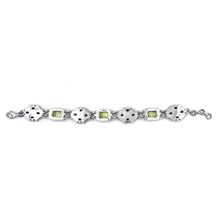 Load image into Gallery viewer, Nicky Butler SS Lime Quartz Multi Gem Scroll Bracelet