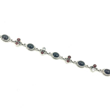Load image into Gallery viewer, Nicky Butler SS Garnet Multi Gem Cabochon Bracelet