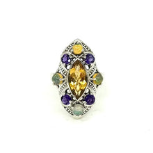 Load image into Gallery viewer, Nicky Butler SS Citrine Multi Gem Marquise Ribbon Ring