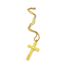 Load image into Gallery viewer, Nicky Butler Fashion Gold-Tone Bead Cross Necklace