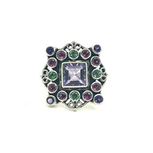 Load image into Gallery viewer, Nicky Butler SS Amethyst Multi Gem Ring