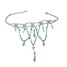 Load image into Gallery viewer, Nicky Butler Fashion Blue &amp; Multi Crystal Choker Chandelier Necklace