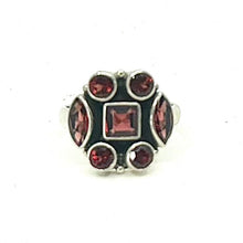 Load image into Gallery viewer, Nicky Butler SS Garnet Gemstone Shapes Ring