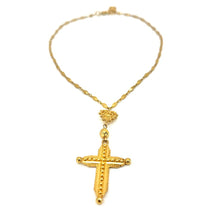 Load image into Gallery viewer, Nicky Butler Fashion Gold-Tone Heart &amp; Bead Cross Necklace