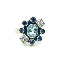 Load image into Gallery viewer, Nicky Butler SS Amethyst Multi Gem Offset Ring