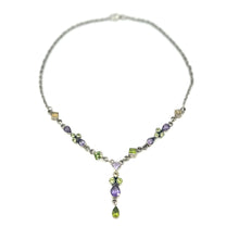 Load image into Gallery viewer, Nicky Butler SS Amethyst Multi Gem Drop Necklace