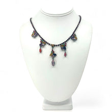 Load image into Gallery viewer, Nicky Butler Fashion Red Multi Crystal &amp; Rhinestone Marquise Drop Necklace