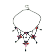 Load image into Gallery viewer, Nicky Butler Fashion Red Multi Color Crystal Chandelier Necklace