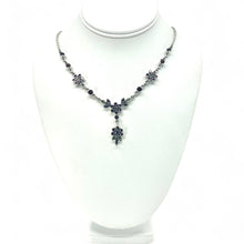 Load image into Gallery viewer, Nicky Butler SS Rhodolite Garnet Multi Gem Flower Drop Necklace