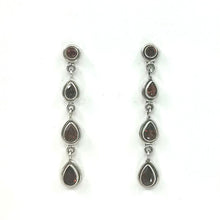 Load image into Gallery viewer, Nicky Butler SS Garnet Gem Lineal Drop Earrings