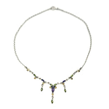 Load image into Gallery viewer, Nicky Butler SS Amethyst Multi Gem Drop Necklace
