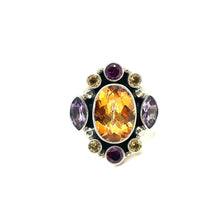Load image into Gallery viewer, Nicky Butler SS Honey Quartz Multi Gem Ring