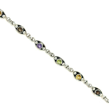 Load image into Gallery viewer, Nicky Butler SS Peridot Multi Gemstone Line Bracelet