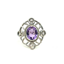 Load image into Gallery viewer, Nicky Butler SS Amethyst Gem Cletic Weave Ring