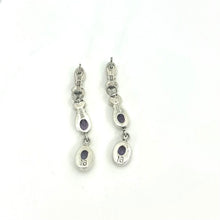 Load image into Gallery viewer, Nicky Butler SS Amethyst Multi Gem Oval Drop Earrings