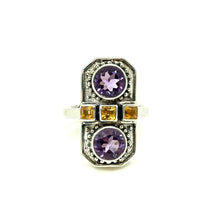 Load image into Gallery viewer, Nicky Butler SS Amethyst &amp; Citrine Multi Gem Ring