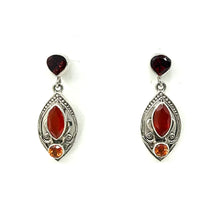 Load image into Gallery viewer, Nicky Butler SS Carnelian Multi Gem Marquise Drop Earrings
