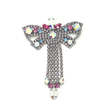 Load image into Gallery viewer, Nicky Butler Fashion Pink Multi Crystal Butterfly Bow Brooch