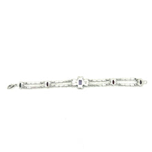 Load image into Gallery viewer, Nicky Butler SS Amethyst Multi Gem Duo Link Bracelet