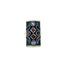 Load image into Gallery viewer, Nicky Butler SS Garnet Multi Gem Shield Ring