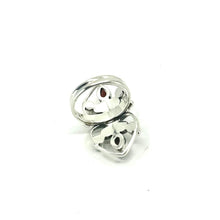 Load image into Gallery viewer, Nicky Butler SS Garnet Multi Gem Celtic Heart Scroll Ring