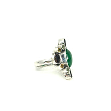 Load image into Gallery viewer, Nicky Butler SS Green Chalcedony Multi Gem Hexagonal Ring