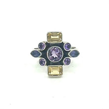 Load image into Gallery viewer, Nicky Butler SS Amethyst Multi Gem Ring