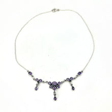 Load image into Gallery viewer, Nicky Butler SS Amethyst Gemstone Drop Necklace