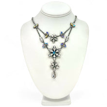 Load image into Gallery viewer, Nicky Butler Fashion Clear &amp; Multi Crystal Flower Drop Necklace